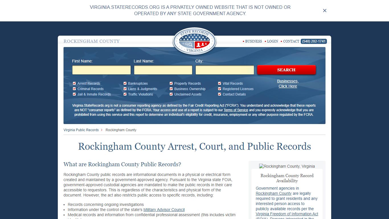 Rockingham County Arrest, Court, and Public Records