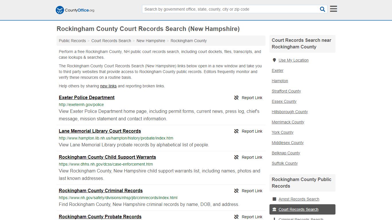 Court Records Search - Rockingham County, NH (Adoptions, Criminal ...